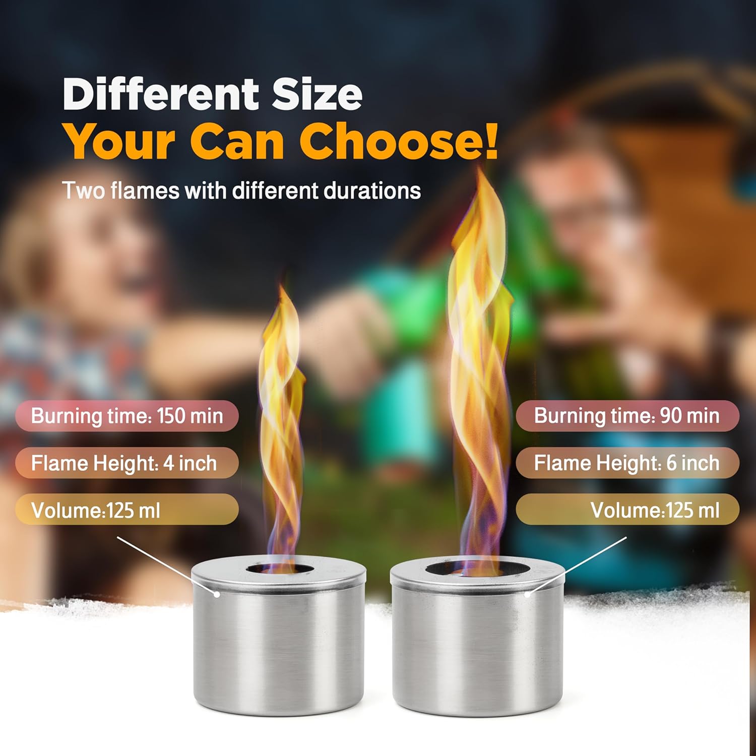 Juego de cámaras de combustión para fogata de mesa para Flammta, KIZZBY, Roundfire, Danya B, para extender el tiempo de combustión, mini inserto