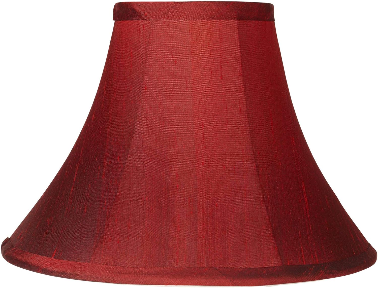 Pantalla de lámpara de campana pequeña roja profunda de 5 pulgadas superior x 12 pulgadas inferior x 8.5 pulgadas de alto x 9 pulgadas de