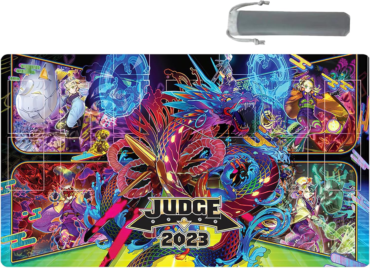 ygo Amazing Dragon Playmat – Alfombrilla para competición de juegos, carpeta de tarjetas, cubierta de 23.6 x 13.7 pulgadas