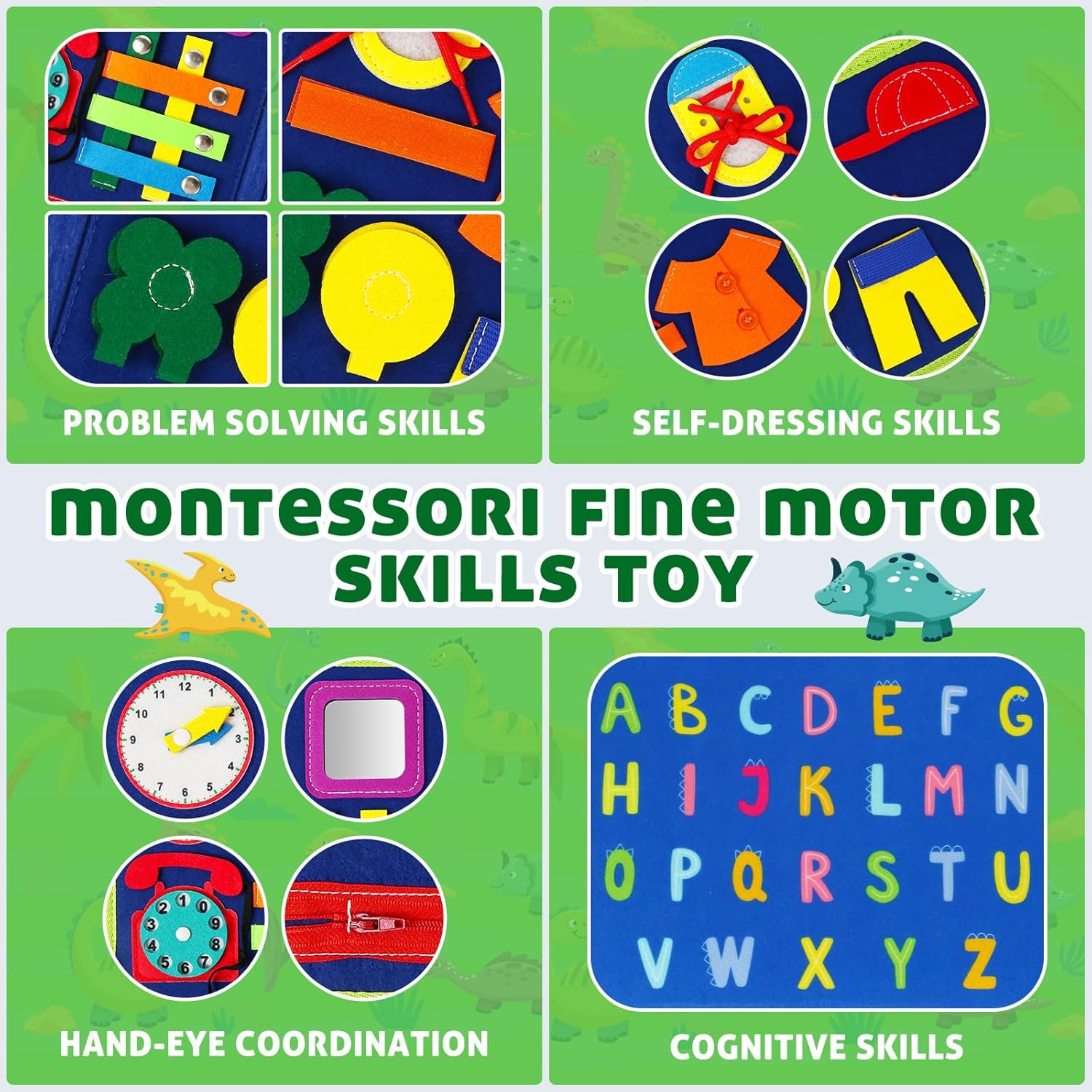 Busy Board Montessori – Juguetes para niños pequeños de 1, 2, 3, 4 años, regalo para niños y niñas, juguetes educativos de aprendizaje para bebés de