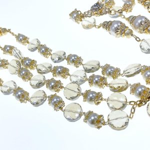 14k Gold Plated Wedding Lasso with Ivory Crystal Pearls and Crystals in Honey ColorLazo Para Boda En tono Oro Con Perlas color Ivory y Crystales 14k Gold Plated Wedding Lasso with Ivory Crystal Pearls and Crystals in Honey ColorLazo Para Boda En tono Oro Con Perlas color Ivory y Crystales