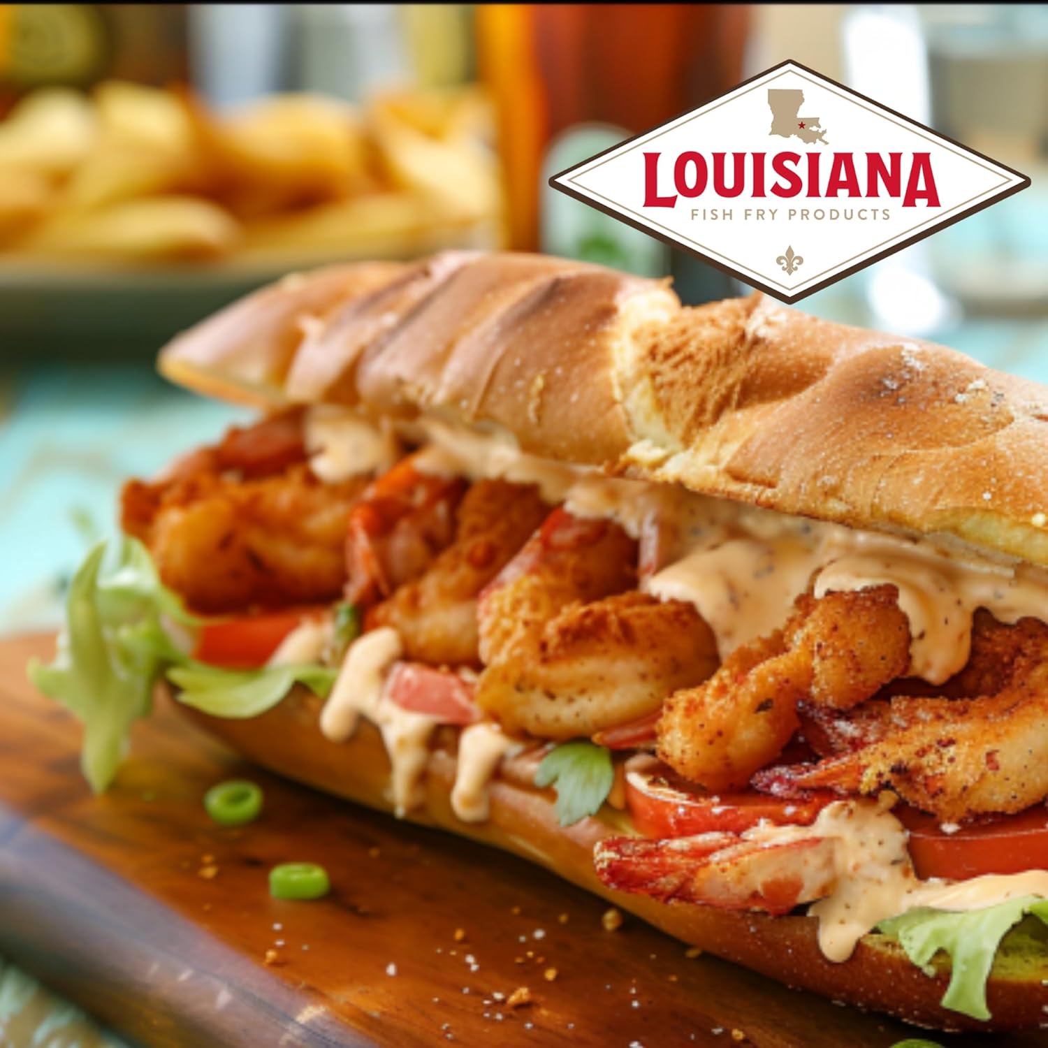 Louisiana Fish Fry Products Mezcla variada de papas fritas sazonadas, 2 de cada sabor, paquete de 6, sabor sureño para cualquier plato