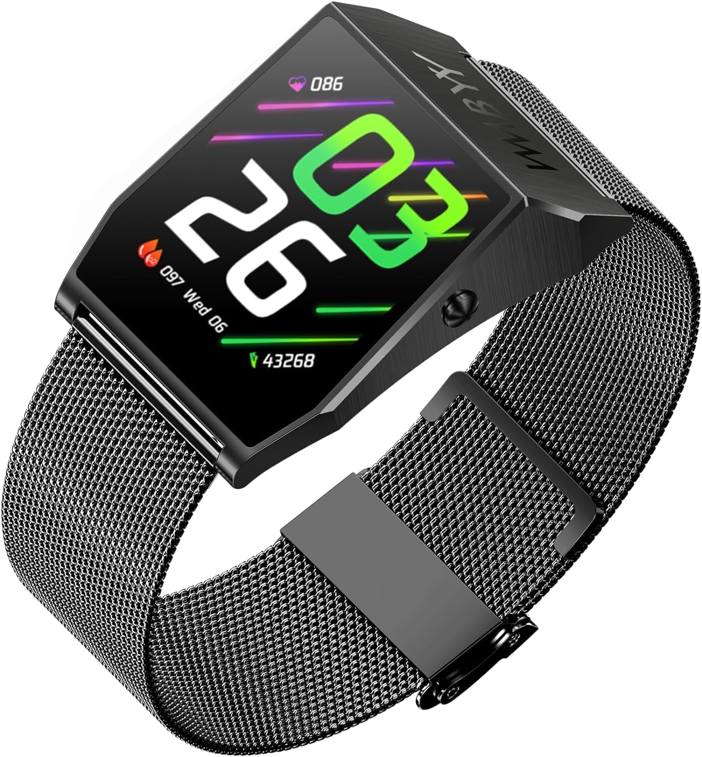 WMBYY Rastreador de actividad física con frecuencia cardíaca 247, oxígeno en sangre, presión arterial y monitor de sueño, 24 modos deportivos,