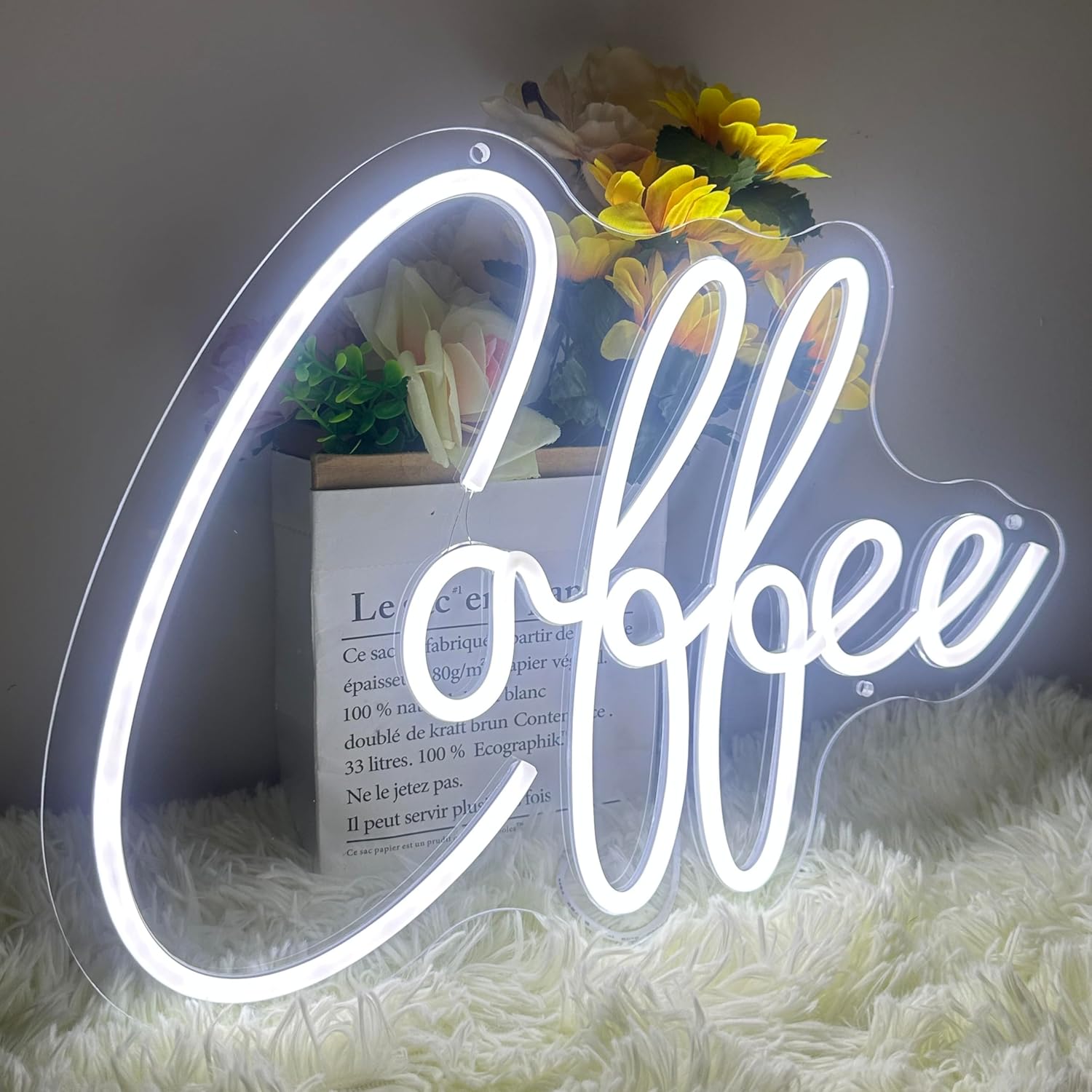 Letrero de neón de café, luces LED grandes para cafetería, bar, cerveza, club, decoración de pared, letrero de luces de neón frescas alimentadas por