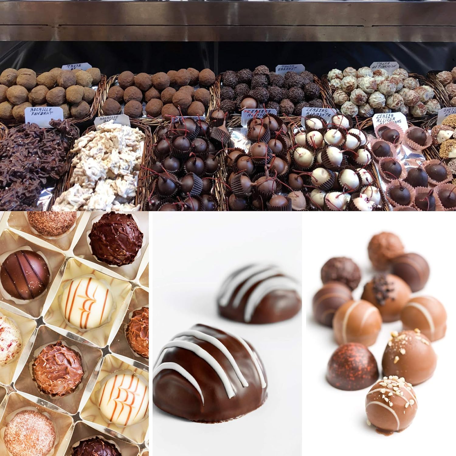 Mity rain Molde de silicona de 36 cavidades de tamaño mini de bolas de chocolate, molde redondo para bomba de grasa, molde de media esfera para
