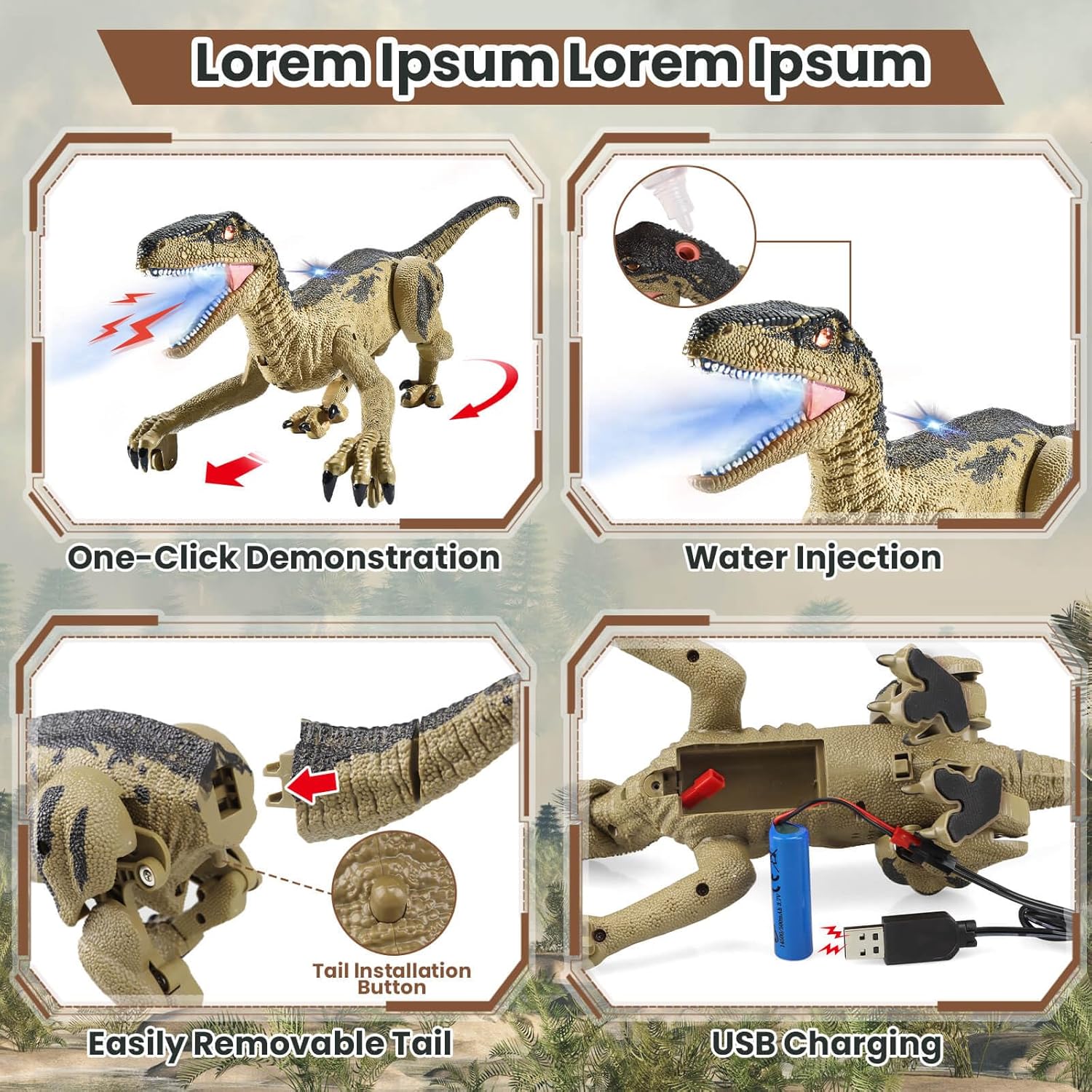 Juguetes de dinosaurio a control remoto para niños de 3, 4, 5, 6, 7, 8 años, dinosaurios para niños de 4 a 7 años, juguete de control remoto de