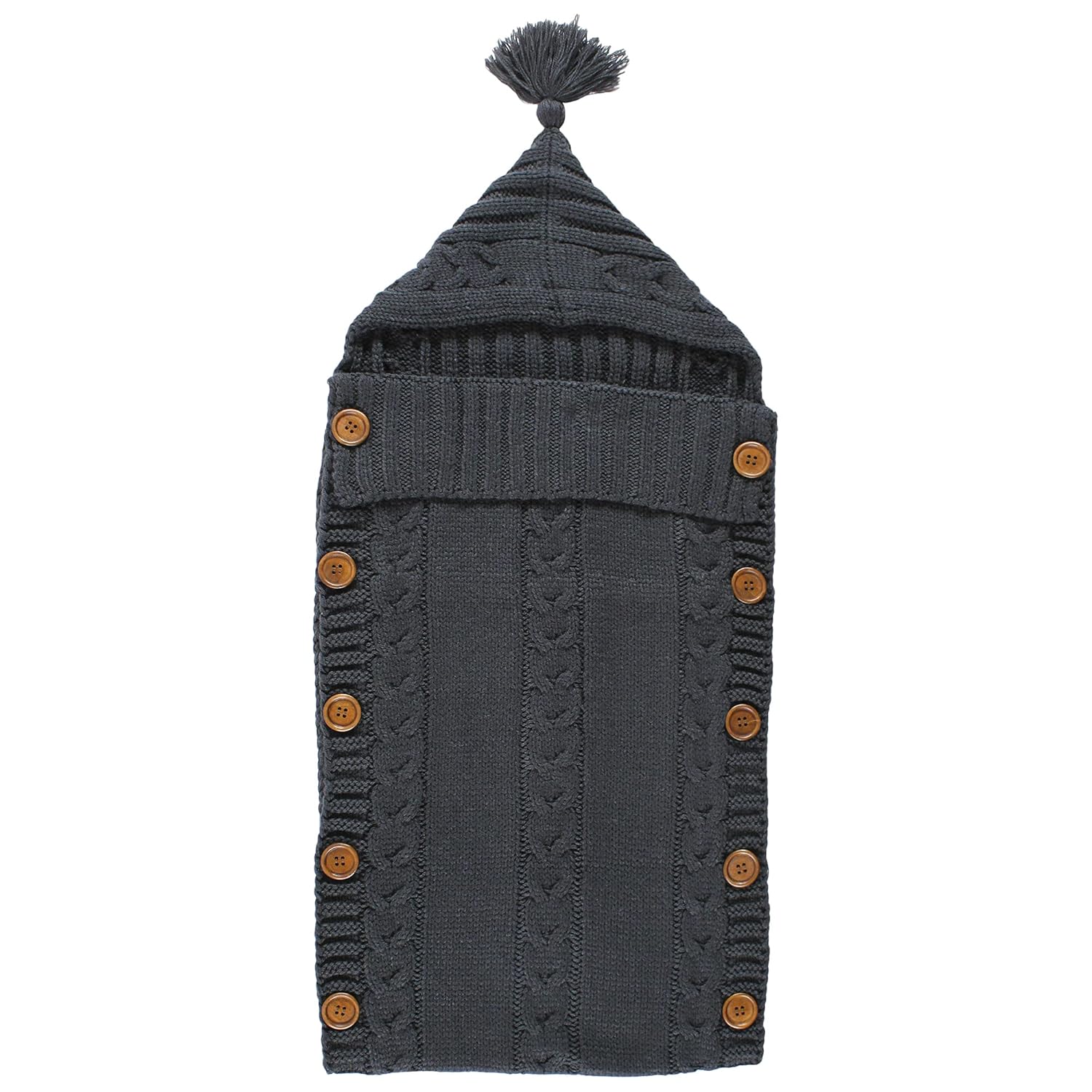 Hudson Baby Saco unisex de punto para cochecito de bebé, carbón, talla única