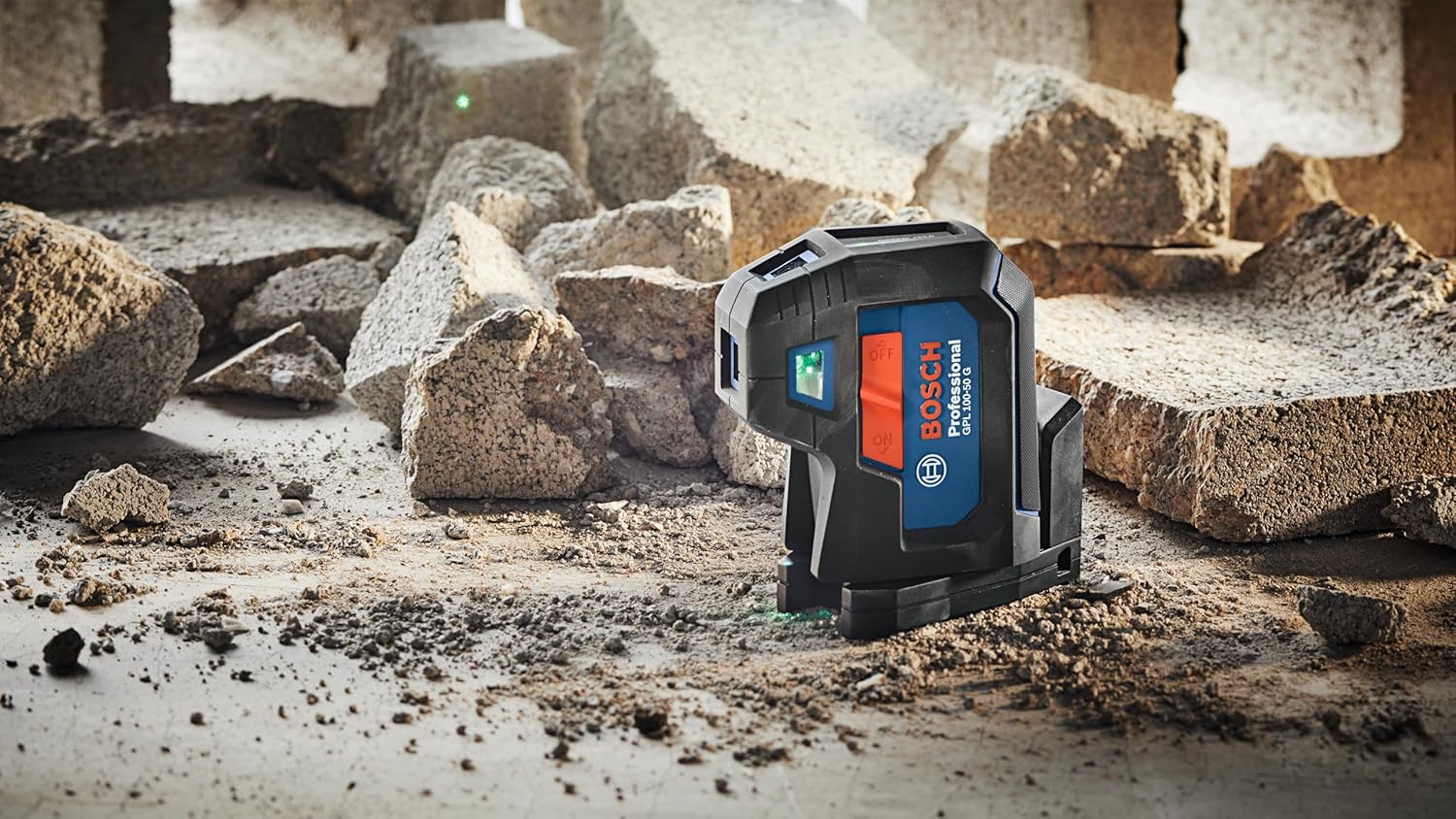 Bosch GPL100-50G Nivel láser de alineación de 5 puntos de 125 pies 360 con soporte magnético integrado, nivel láser de 5 puntos de servicio pesado - Imagen 12