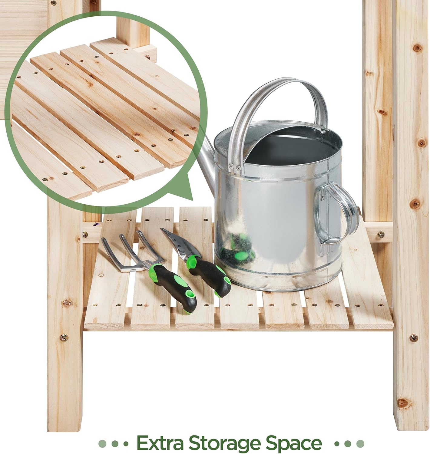 Yaheetech 1 maceta vertical de jardín elevada de madera de abeto de 3 niveles para plantas, verduras, jardinería al aire libre independiente,
