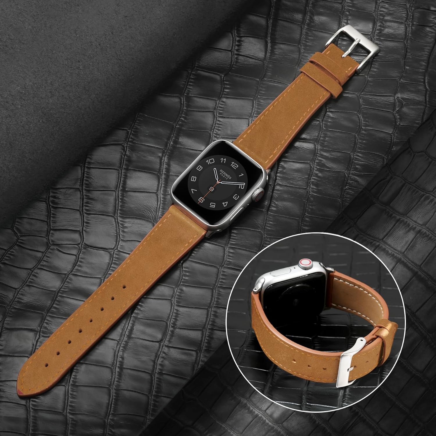 MARGE PLUS Compatible con Apple Watch Band Series SE 9, 8, 7, 6, 5, 4, 3, 2, 1, Ultra de 1.929 in, 1.772 in, 1.614 in, 1.732 in, 1.575 in, 1.654 in,