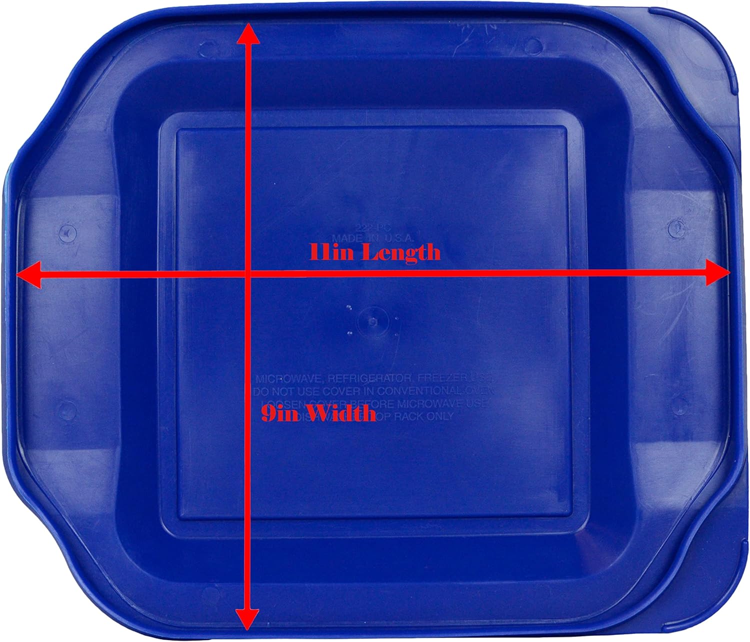Pyrex Tapa azul de 222 piezas de 2 cuartos (paquete de 2)