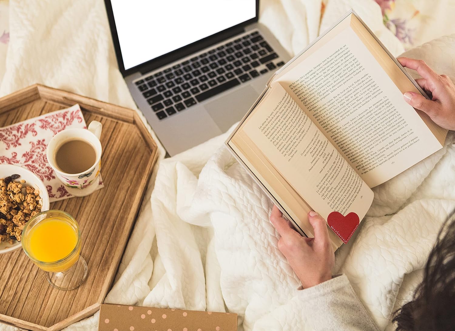 HNQCPCVU – 9 marcapáginas de cuero para mujeres con forma de corazón, bonito marcador de esquina, accesorios de libros para amantes de la lectura,