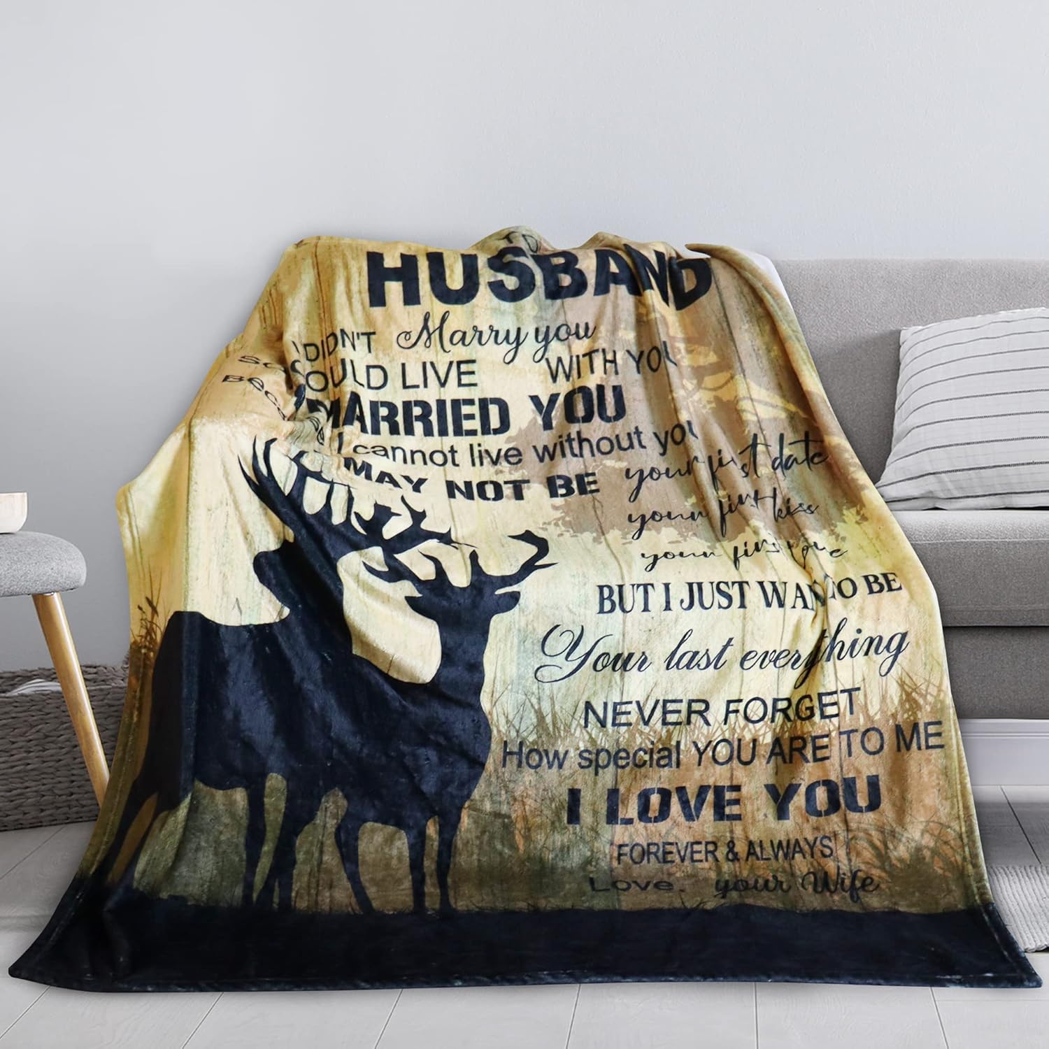 Regalos para él, esposo, de esposa a mi marido, regalos de cumpleaños, Navidad, aniversario, boda, para marido de parte de la esposa, mantas suaves