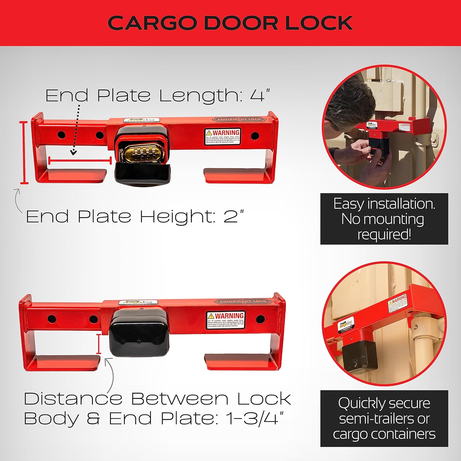 Cerradura de puerta de carga para equipos, combinación, cerradura de puerta de carga de acero, accesorios y almacenamiento para camiones, cerradura