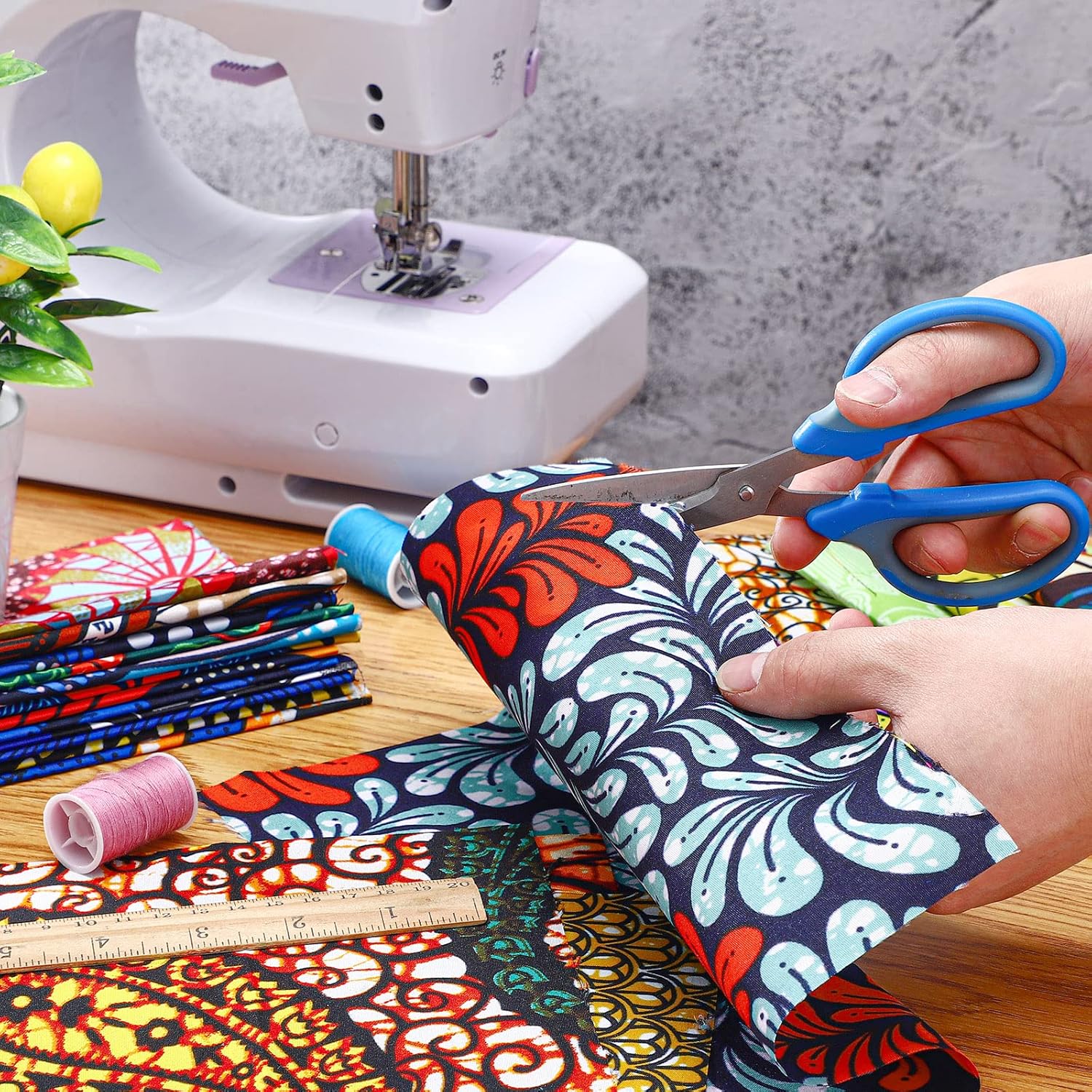 Mixweer 40 Pcs African Cotton Fabric Square No Repeat Quilting Fabrics Bundles African Wax Fabric Cotton Ankara Fat Quarters for DIY Sewing Cloths
