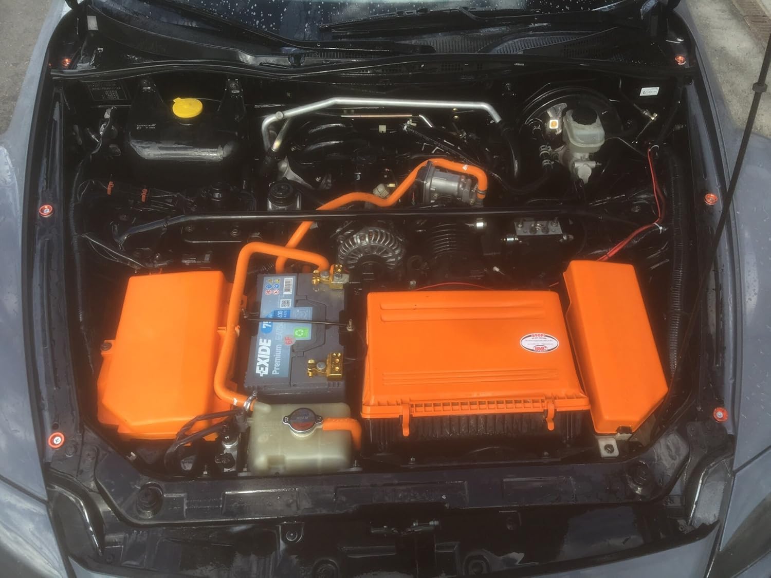 Kit de manguera de refrigerante de radiador de silicona para Mazda RX8 SE3P 13B-MSP con 18 abrazaderas de perno en T (negro)