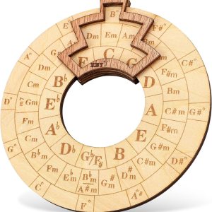 Herramienta de melodía de madera, rueda de acorde de círculo de quintos, rueda de acorde de madera para transponer música, rueda de acordes de Herramienta de melodía de madera, rueda de acorde de círculo de quintos, rueda de acorde de madera para transponer música, rueda de acordes de