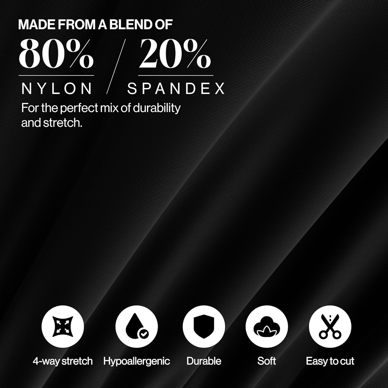FabricLA – Tela de nailon y elastano – Tela de traje de baño de tricot mate, 80% nailon, 20% elastano, tela de nailon elástico en 4 direcciones, 60