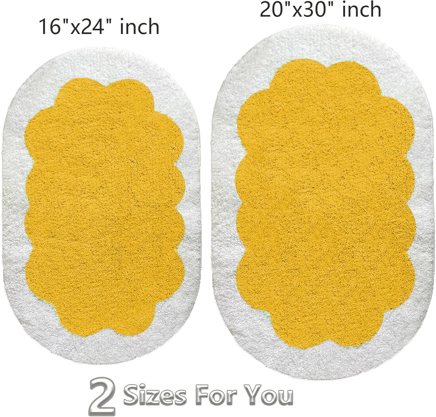 Juego de 2 alfombras y tapetes de baño, suaves y peludos para suelo de ducha, lavables a máquina (pudín de mousse crema)