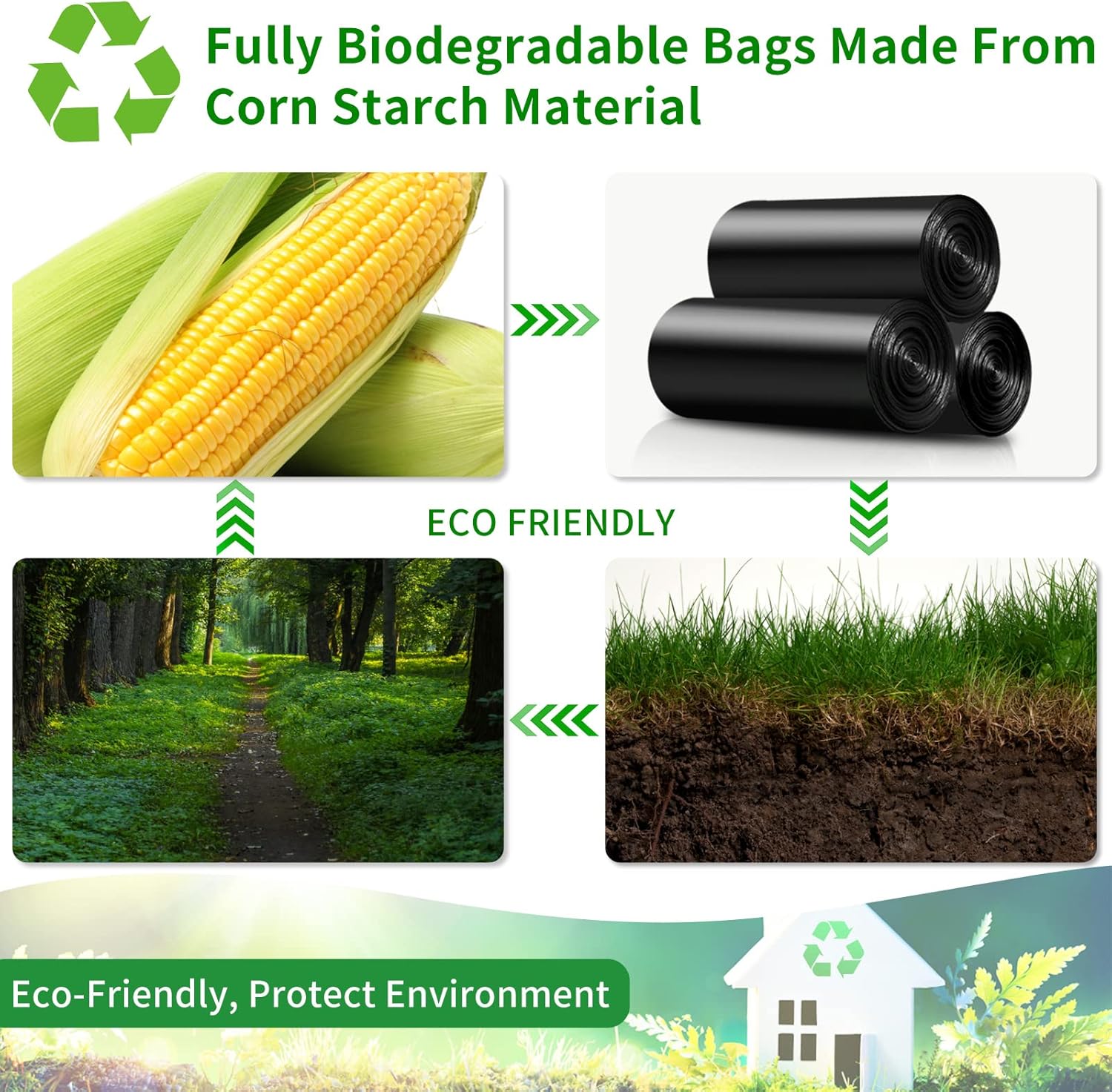 CAMRILEND Portable Toilet Bags for Camping, Biodegradable Porta Potty Bags 8 Gallon Thickened Toilet Waste Bags for 5 Gallon Bucket Toilet