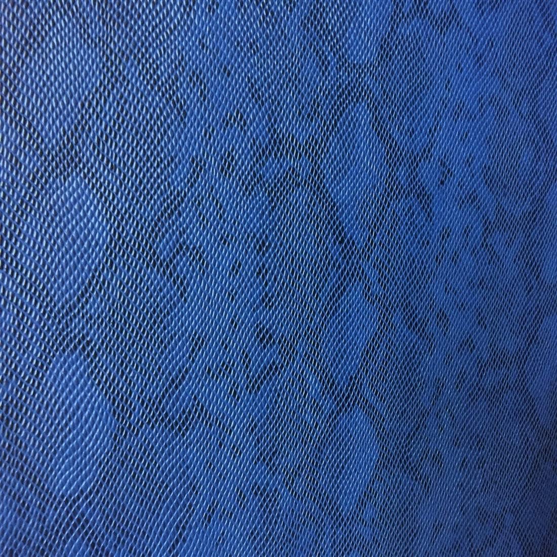 The Yard – Cartera de tela de vinilo para tapicería de piel de serpiente pitón azul mate, 54 pulgadas