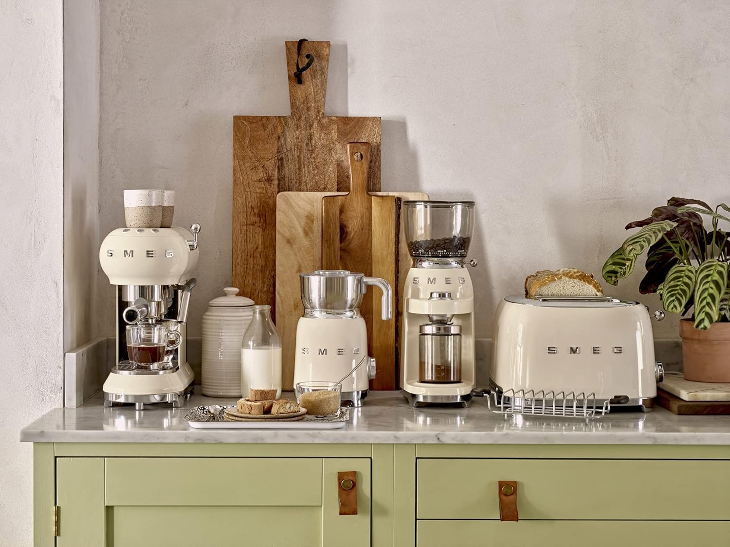 Smeg Molinillo de café crema retro de los años 50