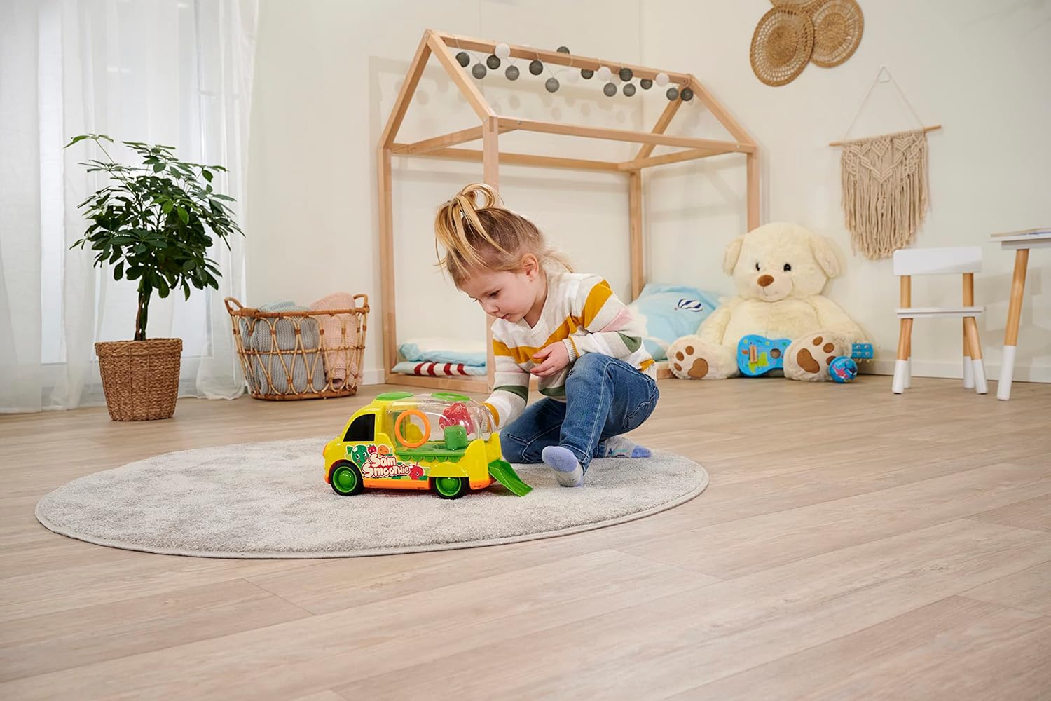 Dickie 204115007 ABC Sam Smoothie Fruit Themed Vehicle 30 cm Motor Skills 3 Fruits Included for Ages 12 Months and Above