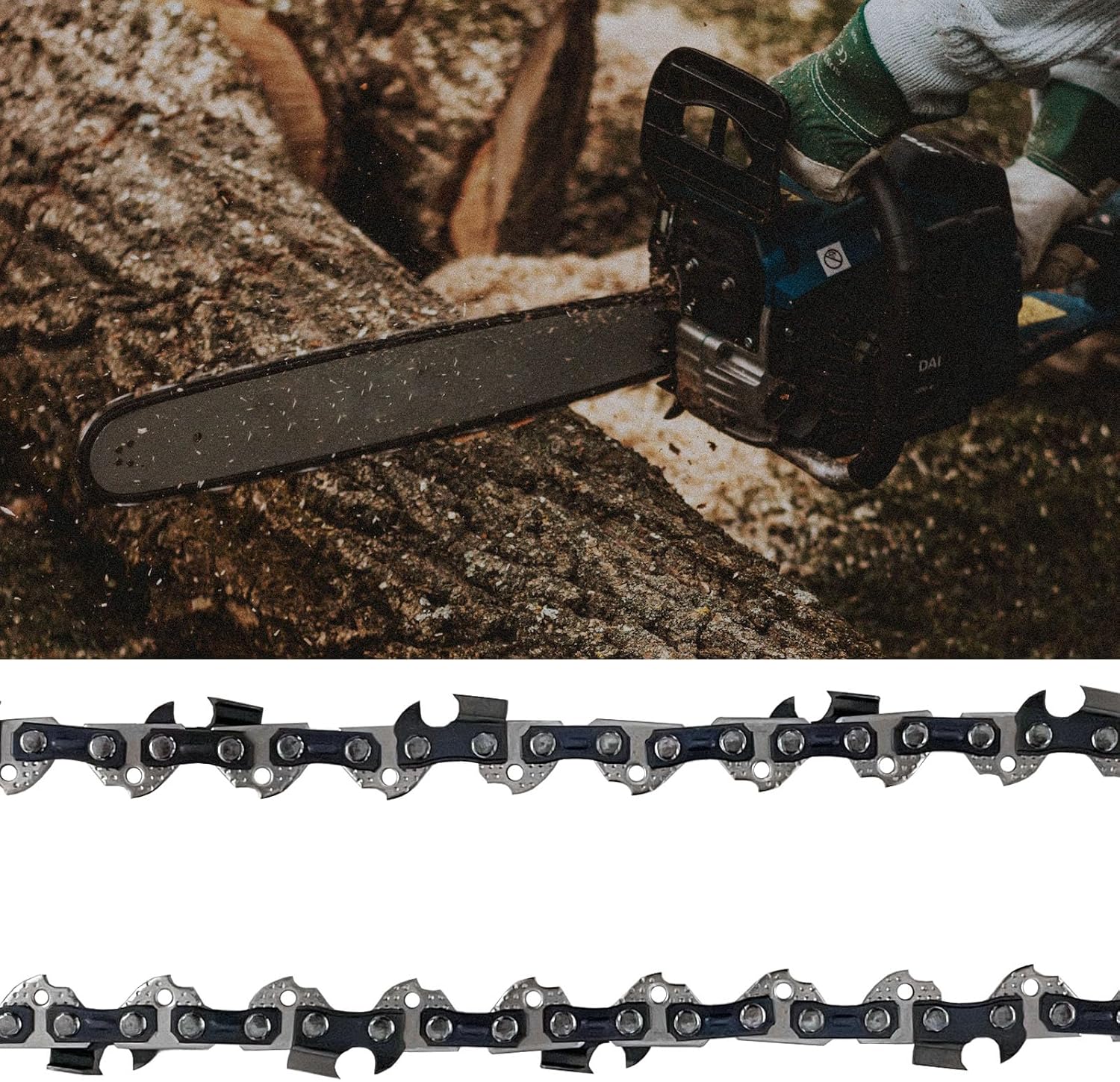 Opuladuo Cadena de motosierra de 12 pulgadas para motosierra Black+Decker LCS1240 LCS1240B, cadena de repuesto de 12 pulgadas para sierra de cadena