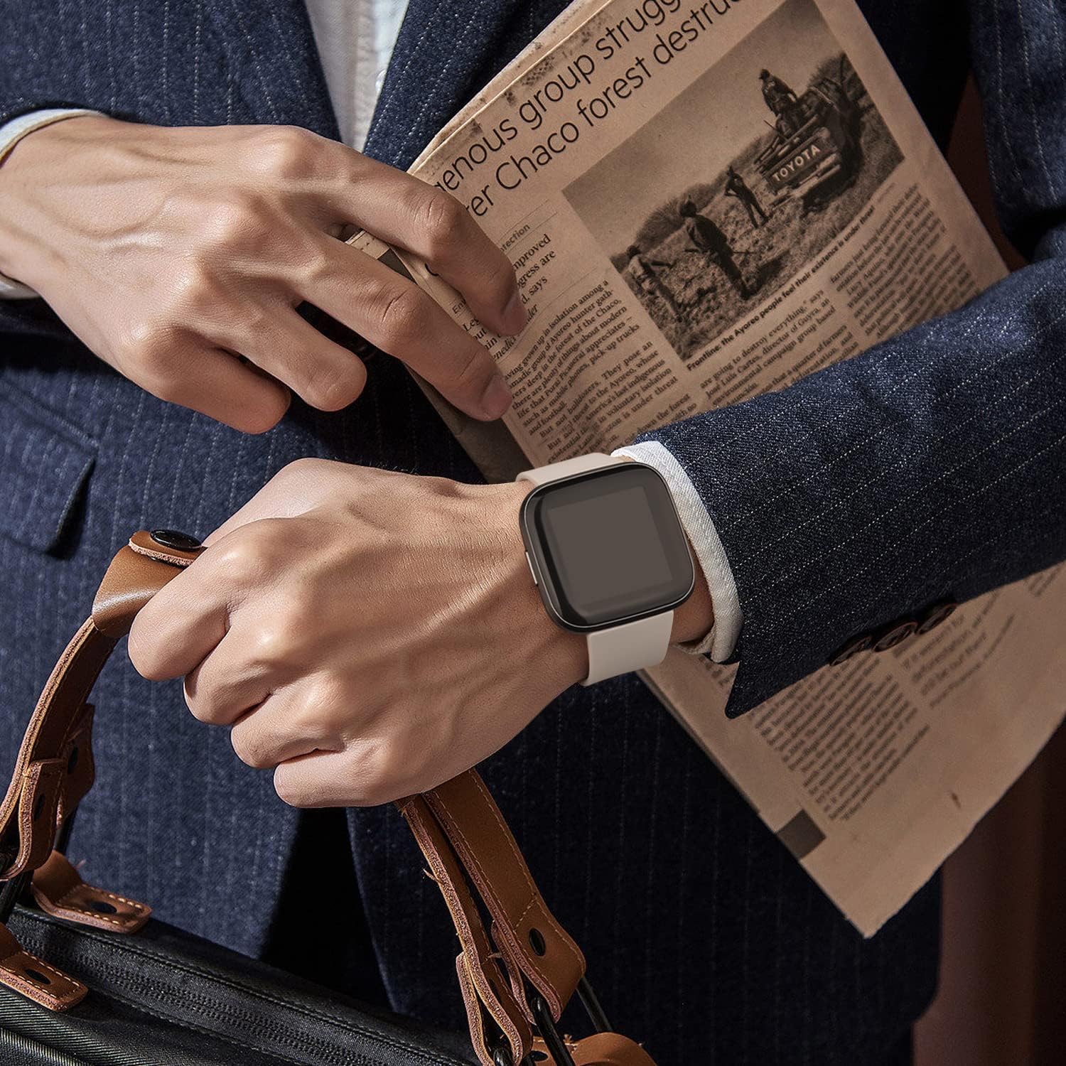 Vancle Correas para reloj inteligente Fitbit Versa 2Fitbit Versa SEFitbit Versa Lite para mujeres y hombres, correa deportiva de repuesto para reloj