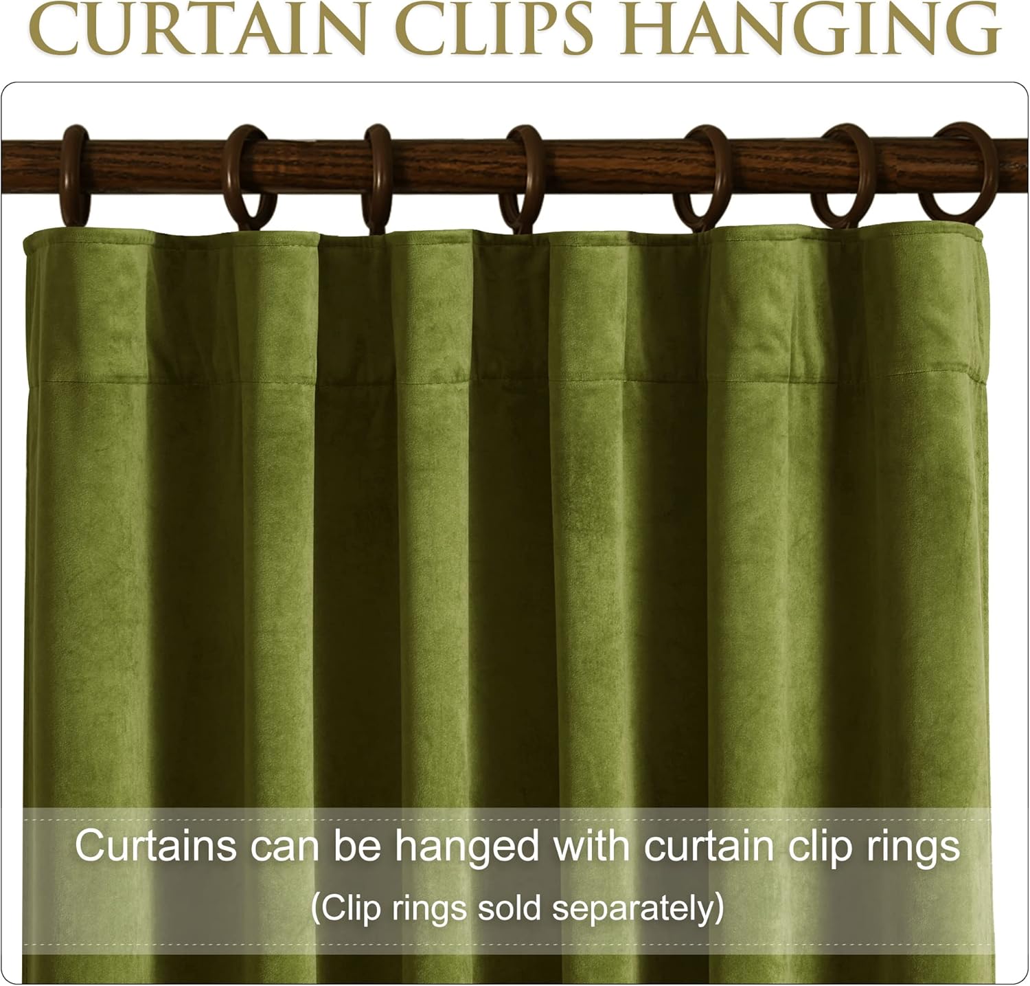 StangH Cortinas color verde oliva, terciopelo de lujo para oscurecer la habitación, cubierta de puerta corrediza, decoración del hogar para estar,