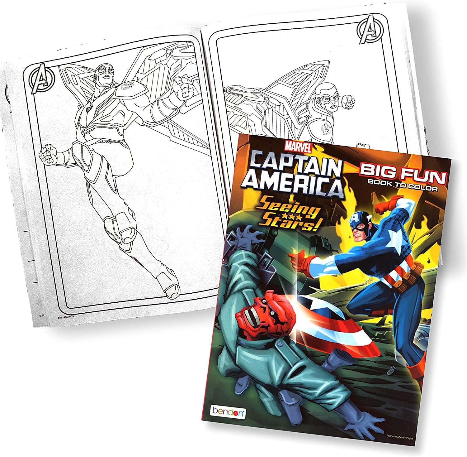 Superheroes Giant Coloring & Activity Book Bundle con 6 libros surtidos con pin de superhéroe, pulsera y más  Avengers, Spiderman, Superman, Batman,
