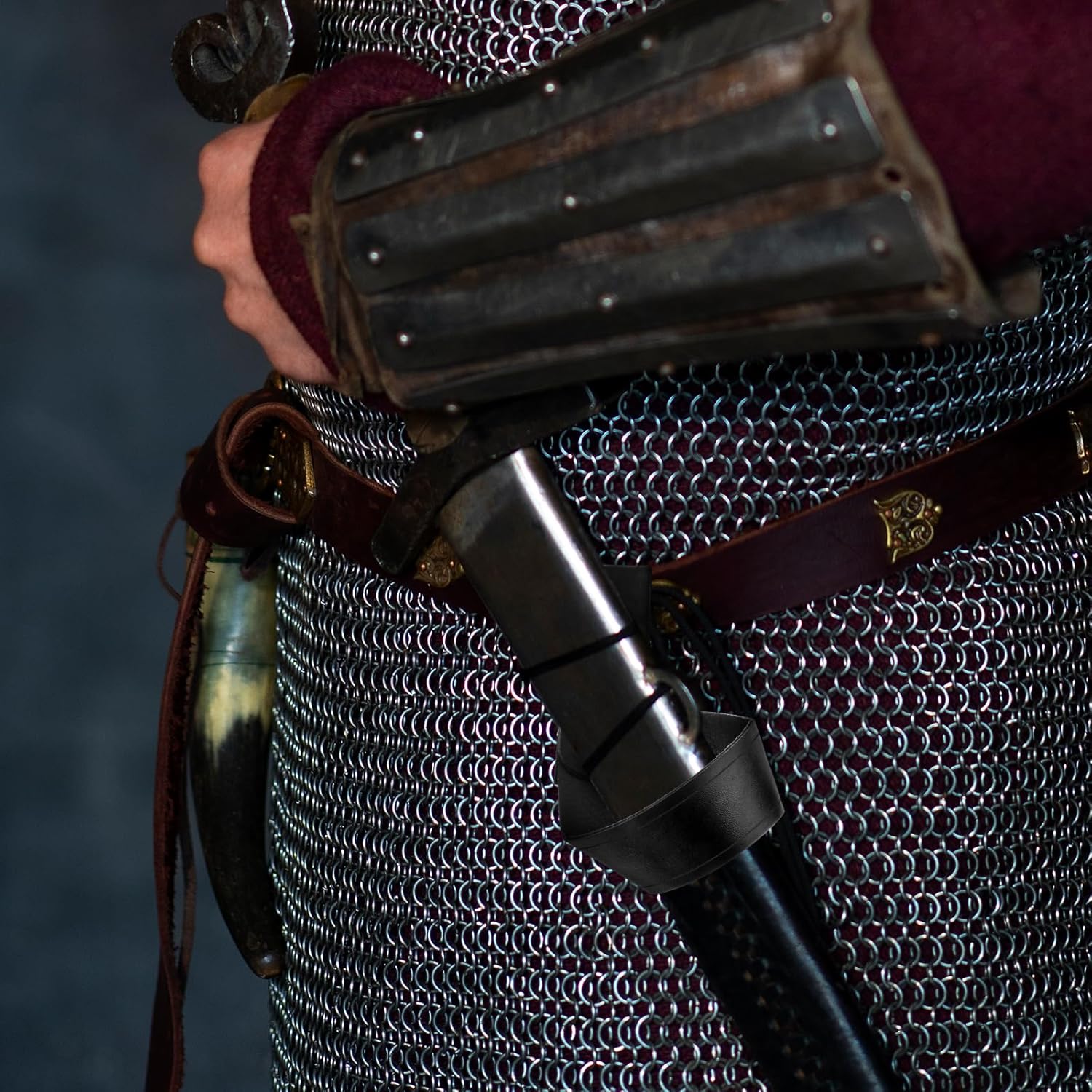 Funda de piel sintética para espada, soporte de transporte para cinturón de katanas, funda de daga de espada, funda de estoque para hombres adultos,
