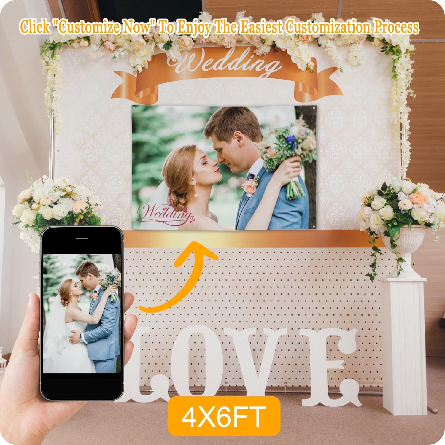 Pancartas y letreros personalizados con logotipo fotográfico, texto, pancarta personalizada para decoración de negocios, eventos, fiestas,