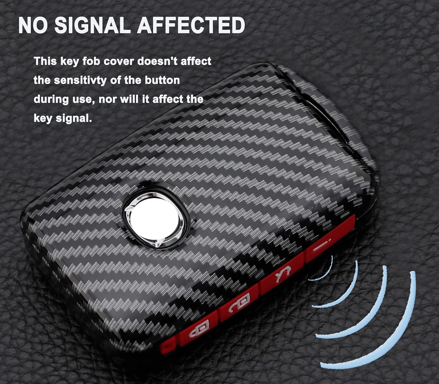 Funda para llavero para Mazda 3, Mazda 3 Hatchback, Mazda CX4 CX5 CX8 CX9 CX-30, Mazda 6 WAZSKE11D01 con diseño de fibra de carbono ABS