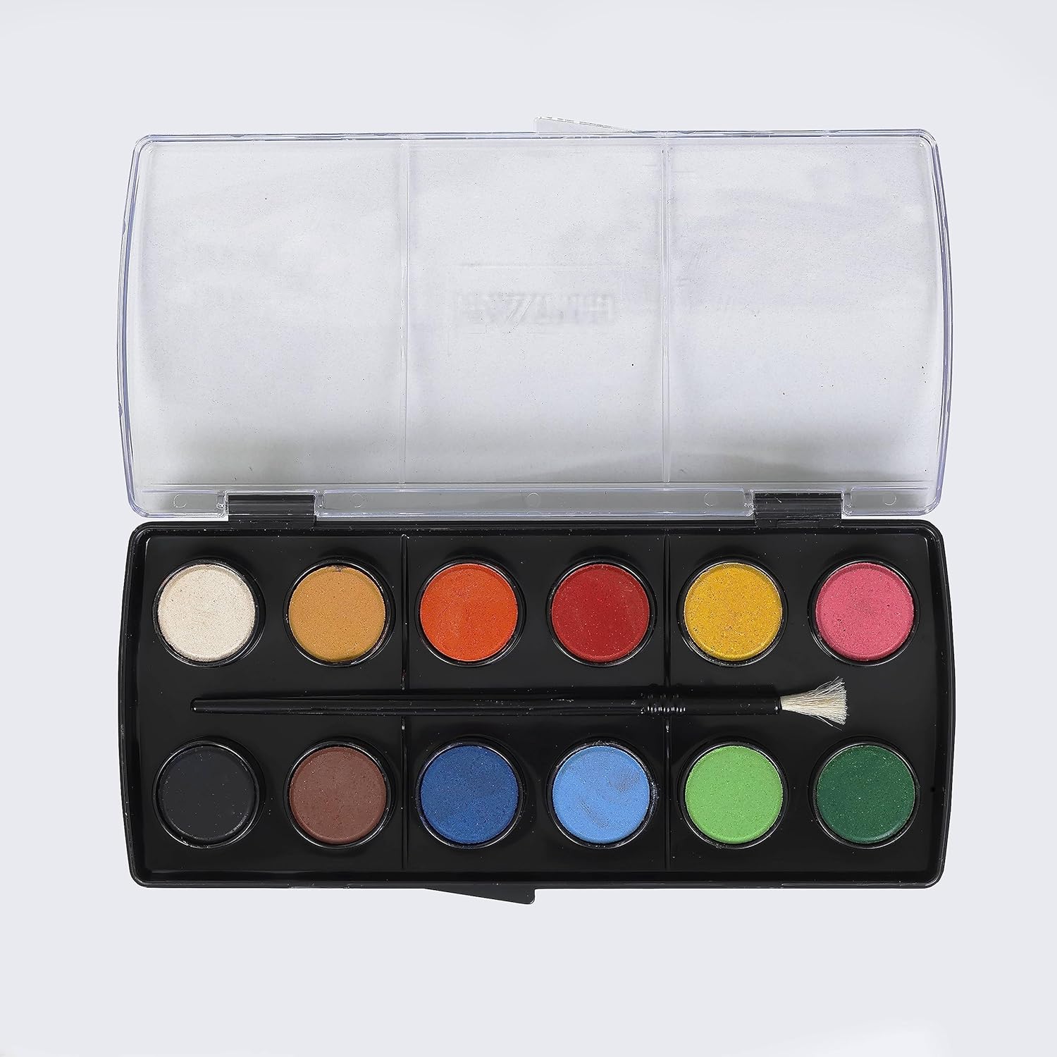 Juego de pintura de acuarela  12 colores no tóxicos cepillados de acuarela  Juegos de pintura de acuarela lavable para niños, adultos, artistas,