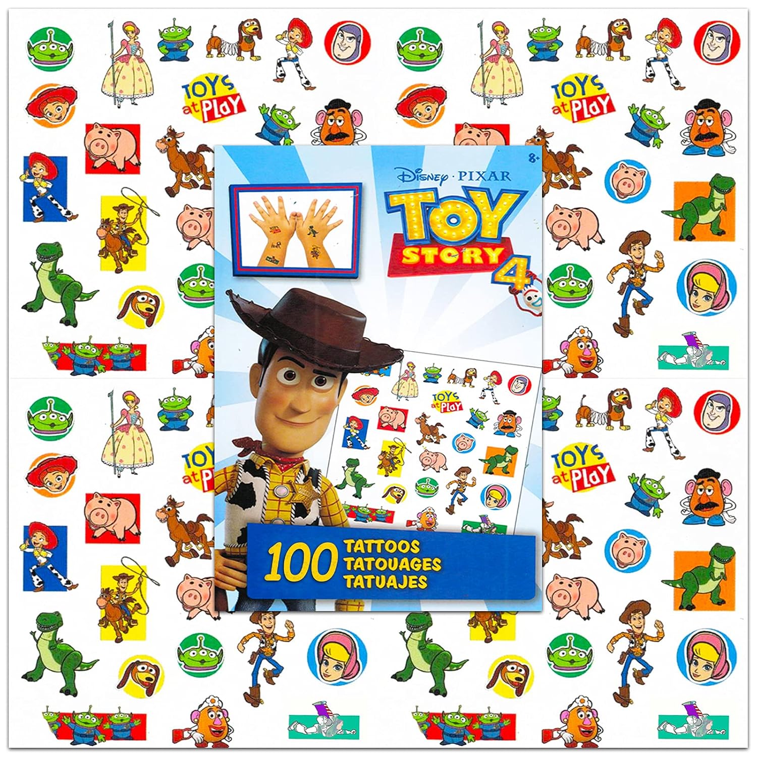 Disney Pixar Toy Story – Juego de calcomanías y tatuajes para fiestas  200 tatuajes temporales y calcomanías de Toy Story (suministros de fiesta de