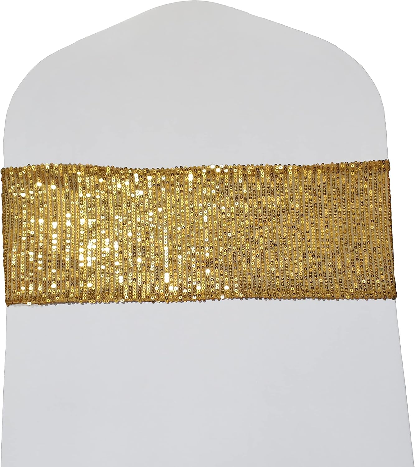 Fajas para sillas de lentejuelas de alta elasticidad con brillantes y suaves, material de lentejuelas brillantes, lazos para sillas de fiestas y