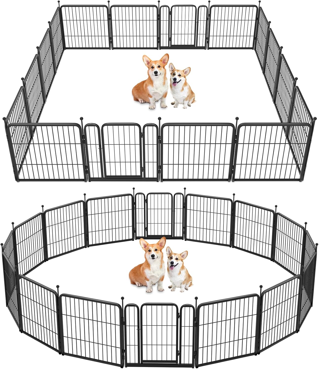 FXW Rollick Corralito para perros, patio, campamento, 24 pulgadas de altura, resistente para perros pequeñoscachorros, 16 paneles, patentado
