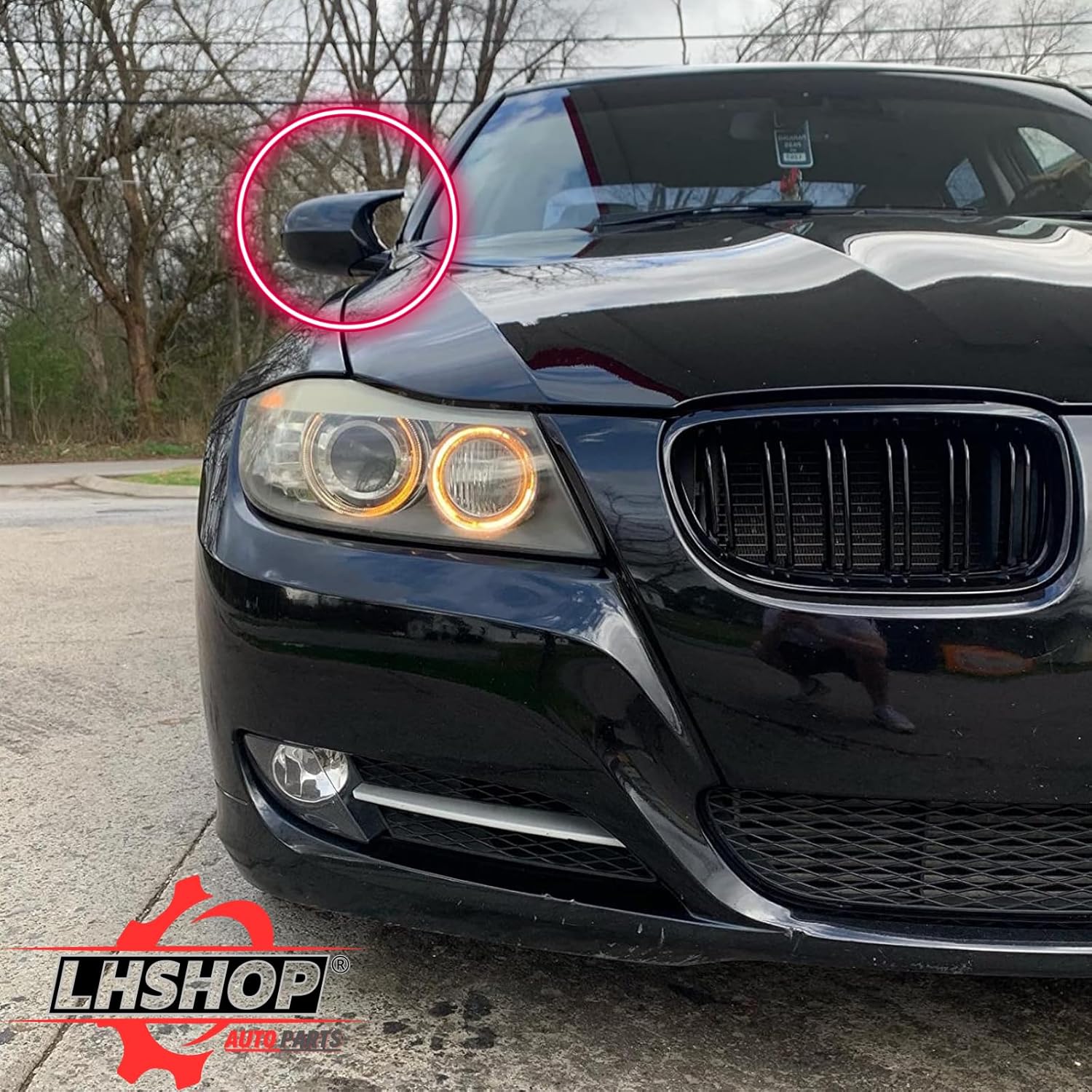 1 par de cubiertas de espejo lateral de automóvil, repuesto para BMW Serie 3 2009-2012 E90 E91 E92 E93 318i 320i 325i 330i Modelos de estiramiento