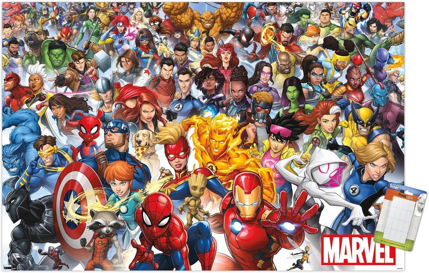 Trends International Póster de pared de Marvel Comics – The Marvel Lineup 2023