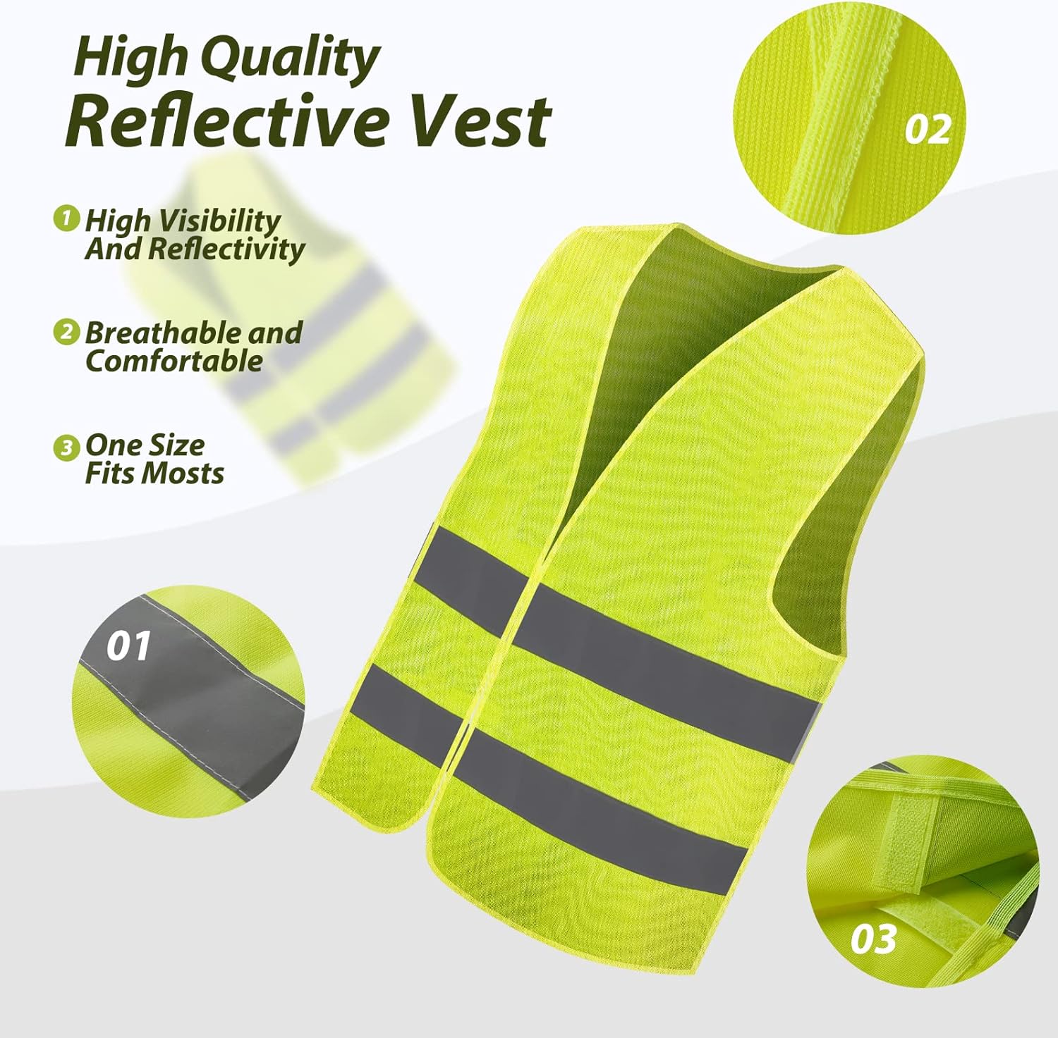 SIFE Mantente seguro y visible con nuestros chalecos de seguridad reflectantes, diseño unisex