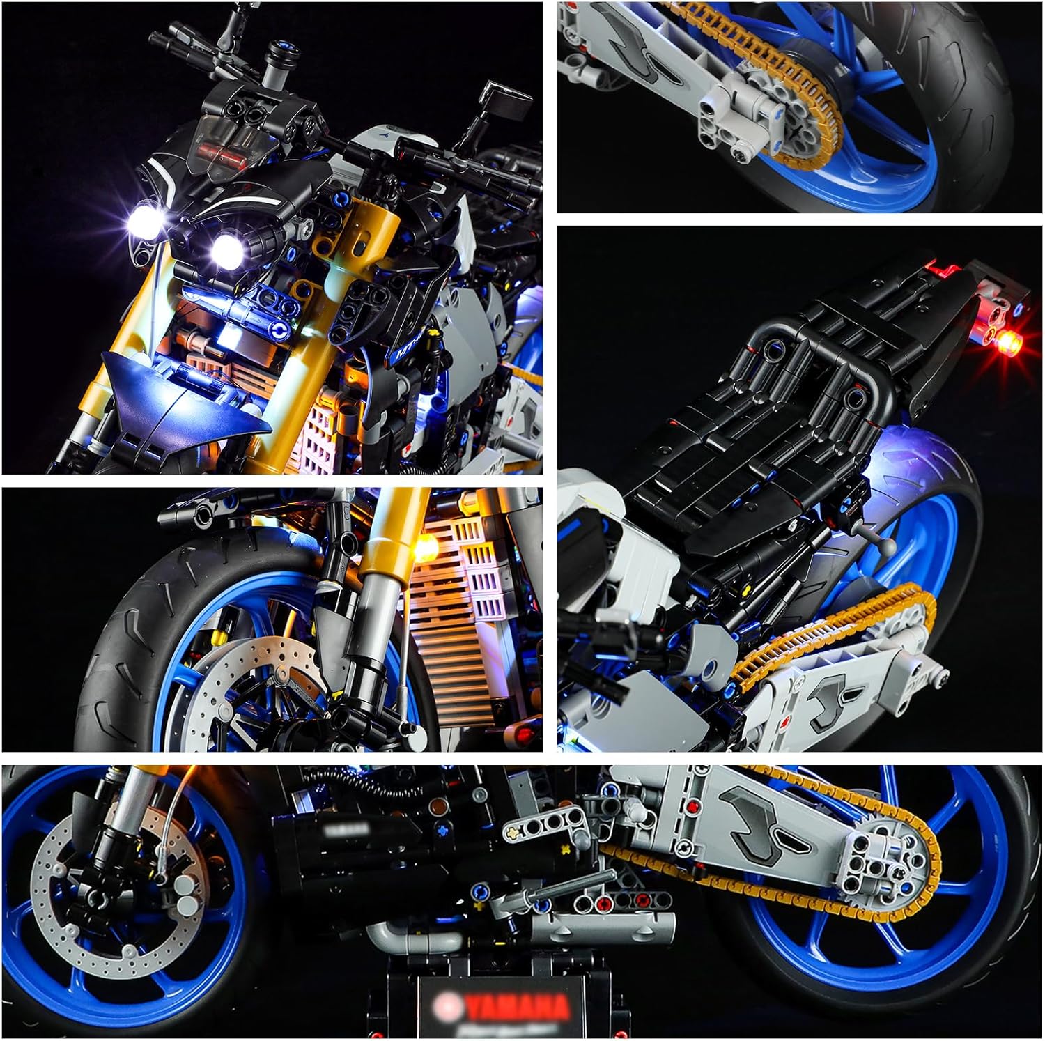YEABRICKS Luz LED para Lego-42159 Technic Yamaha MT-10 SP Modelo de bloques de construcción (juego de Lego no incluido)