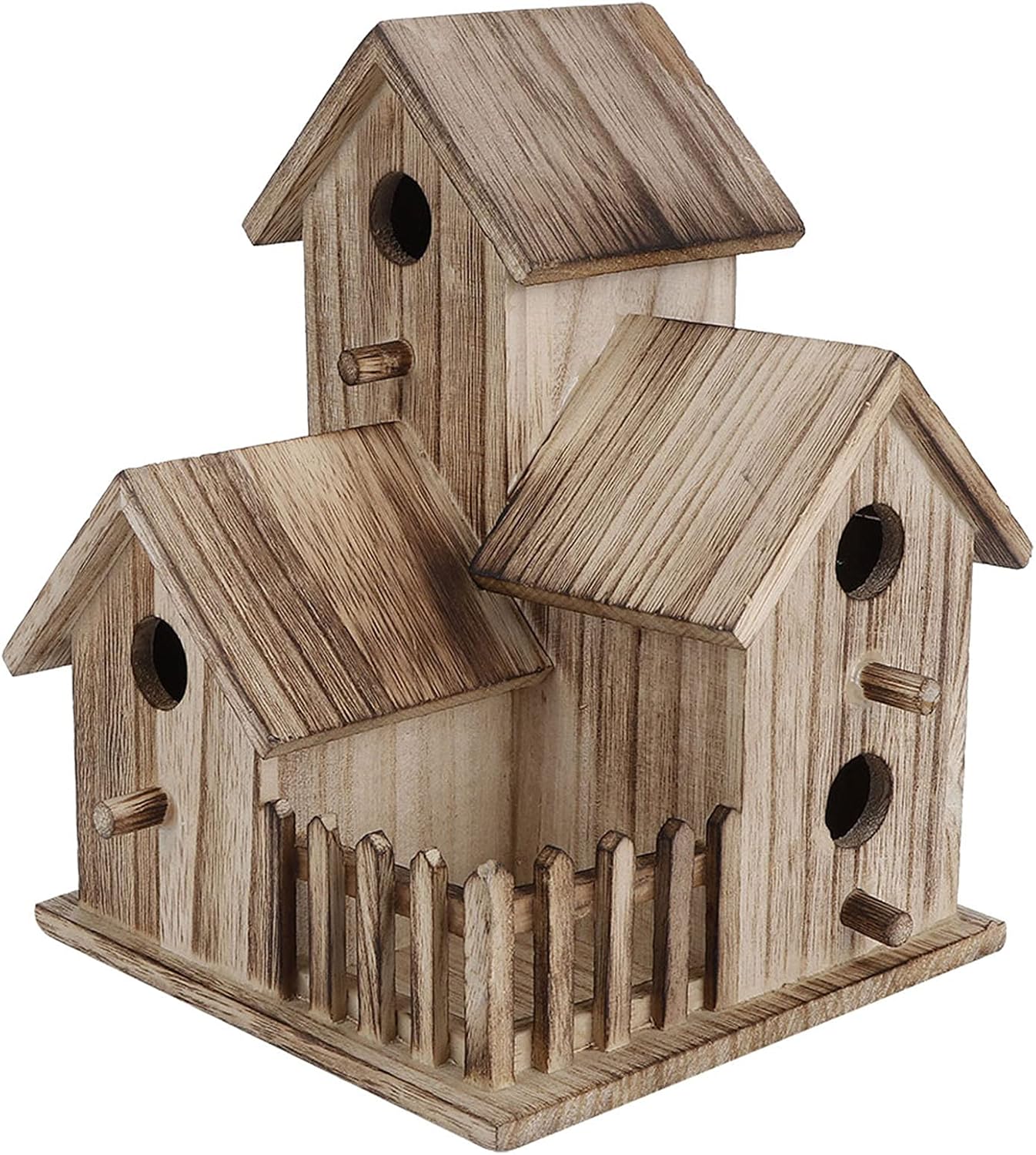 Fydun Casa de madera para pájaros, pequeña caja de pájaros para jardín, casa de pájaros, suministros para mascotas, decoración para hombres y mujeres