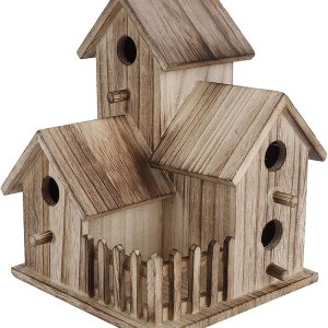 Fydun Casa de madera para pájaros, pequeña caja de pájaros para jardín, casa de pájaros, suministros para mascotas, decoración para hombres y mujeres Fydun Casa de madera para pájaros, pequeña caja de pájaros para jardín, casa de pájaros, suministros para mascotas, decoración para hombres y mujeres