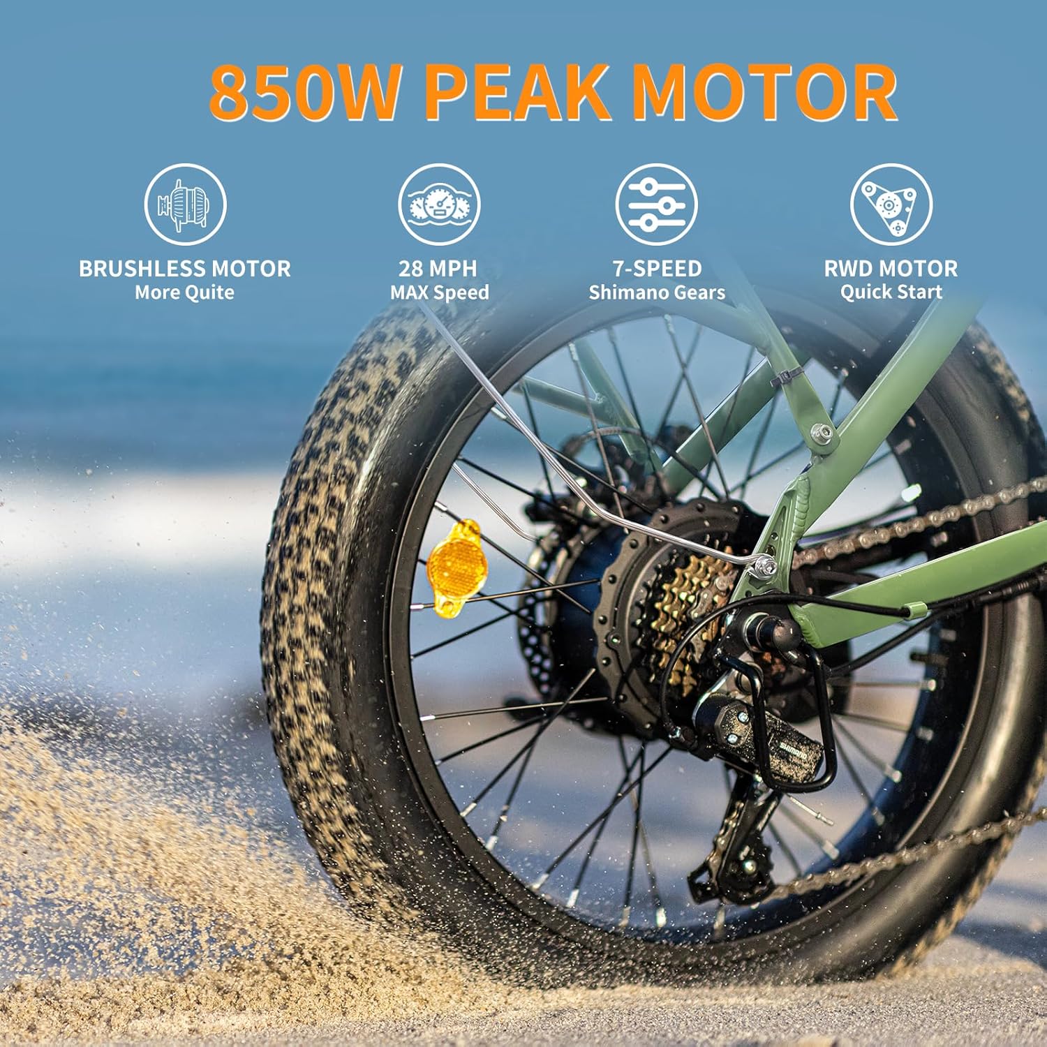 Jasion EB7 2.0 Electric Bike for Adults, 850W Motor 28MPH Max Speed Folding Ebike, 48V 10AH Removable Battery, 20″ Fat Tire with Dual Suspension,