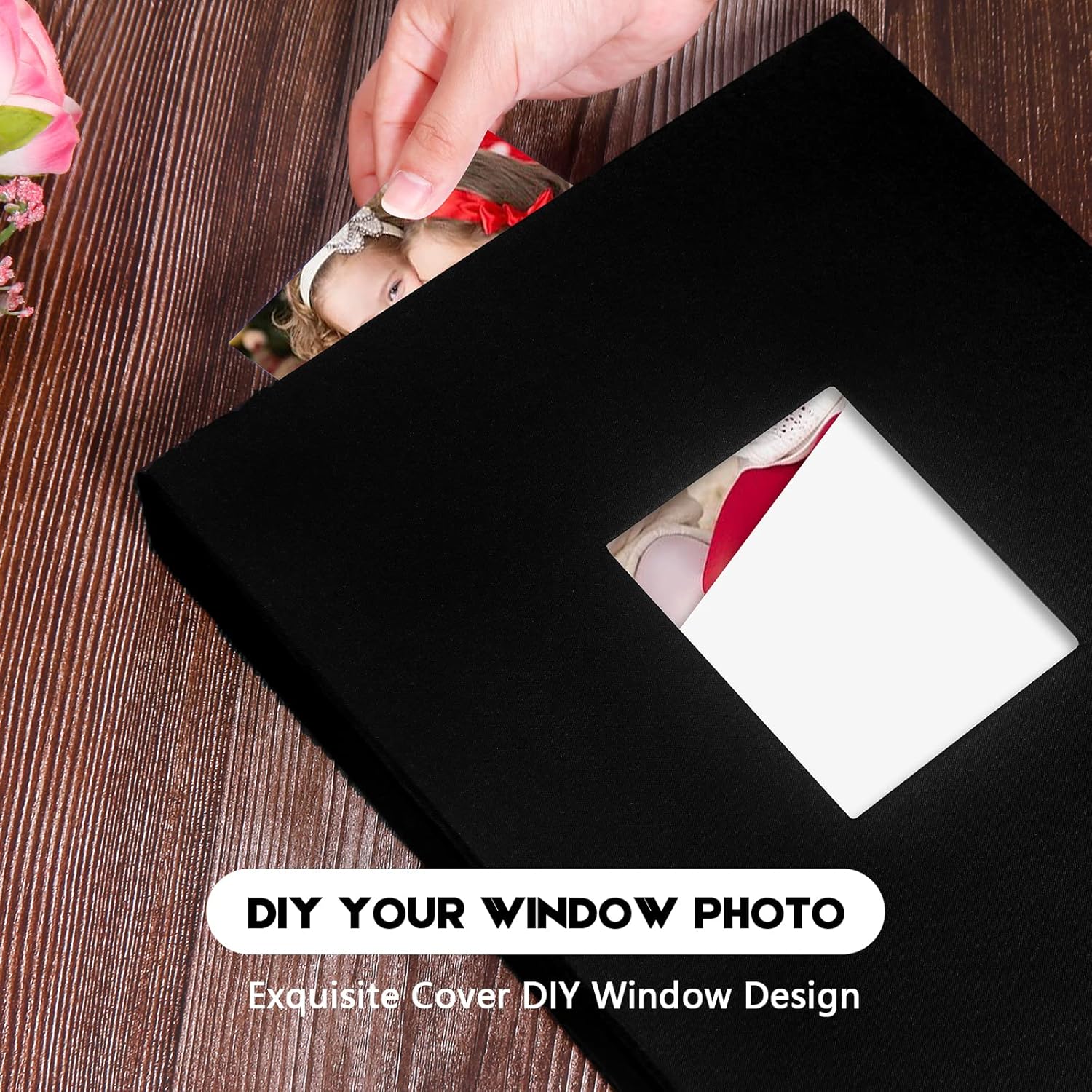 Aevdor Álbum de fotos de 11 x 14 pulgadas con capacidad para 64 fotos, portafolio de arte con cubierta de lino de 11 x 14 pulgadas, carpeta de arte
