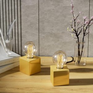 KUNJOULAM Mini base de lámpara de mesa industrial, luz dorada para mesita de noche, moderna lámpara de acento pequeña, acabado de latón, bombilla KUNJOULAM Mini base de lámpara de mesa industrial, luz dorada para mesita de noche, moderna lámpara de acento pequeña, acabado de latón, bombilla