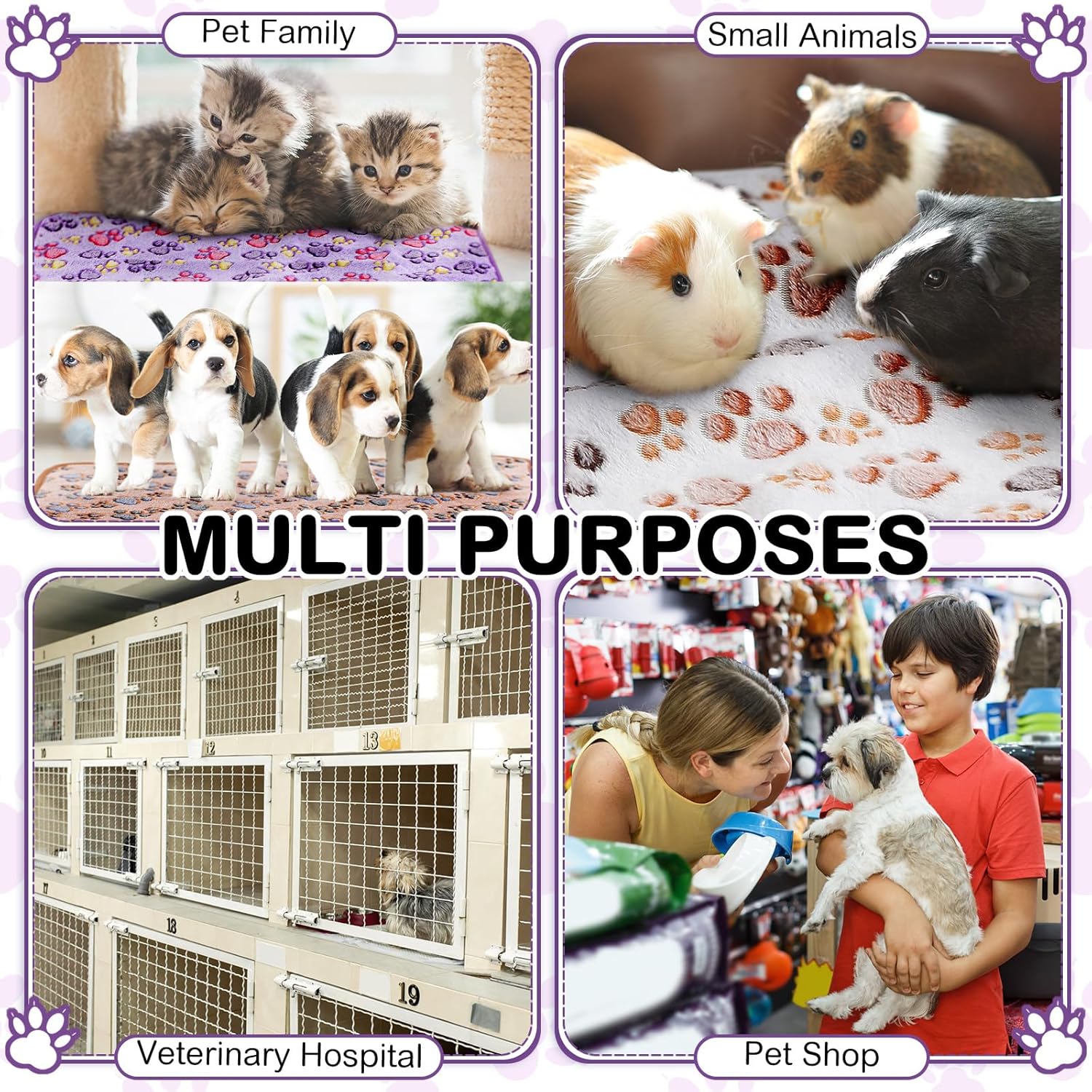 20 piezas de manta de forro polar PET pequeña, lavable, impermeable, ropa de cama para animales pequeños, cobayas, cachorros, perros, gatos,
