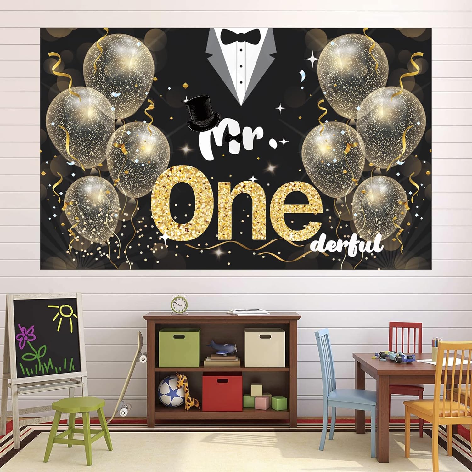 Decoración de fiesta de primer cumpleaños para niños, suministros de fiesta de Mr. Onederful, telón de fondo de primer cumpleaños, pancarta de