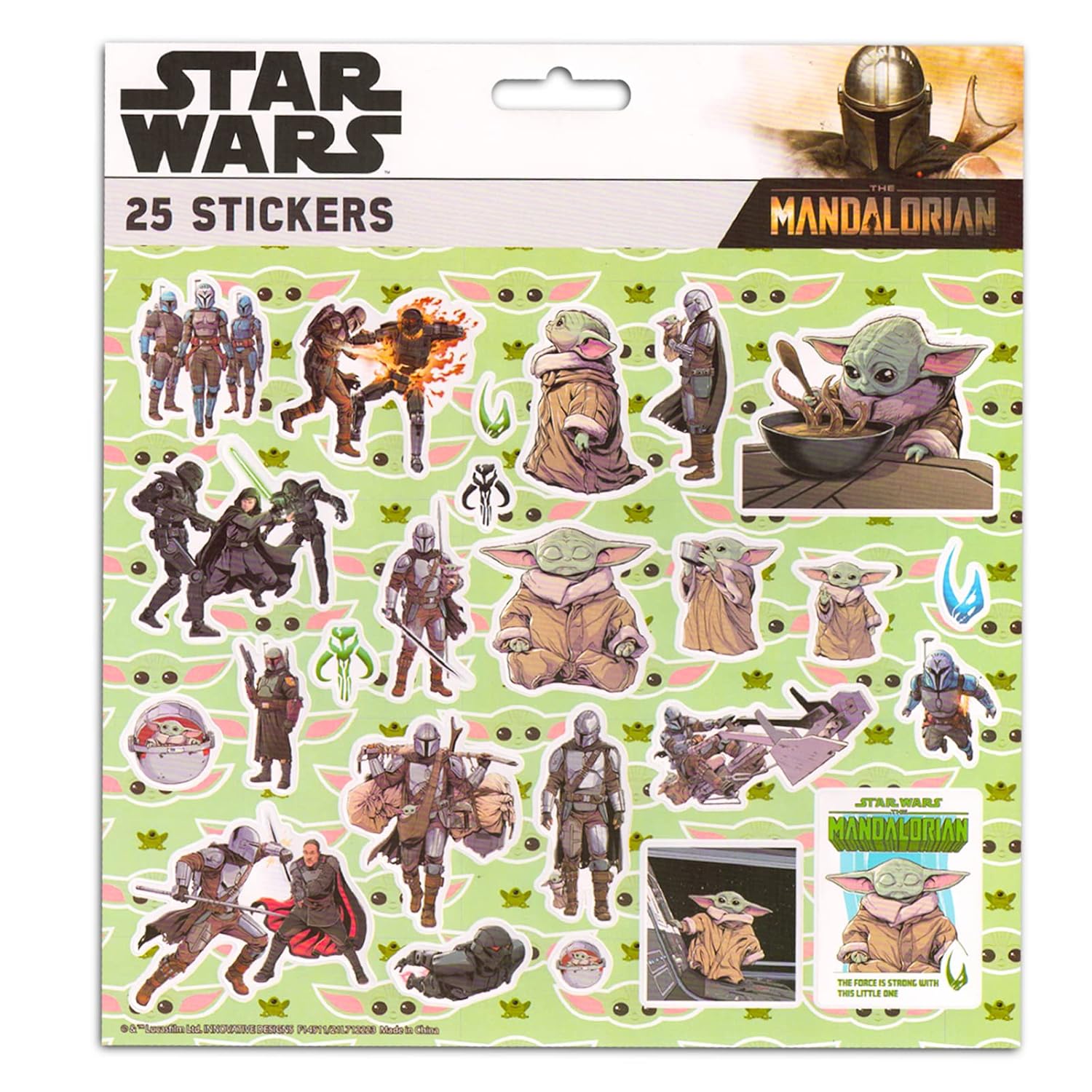 Star Wars Baby Yoda – Bálsamo labial con 6 bálsamos labiales en forma de Baby Yoda en sabor a fresa para recuerdos de fiesta más calcomanías